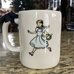 Rae Dunn Wizard of Oz “Follow Your Own Path”White Black Lettering Blue interior